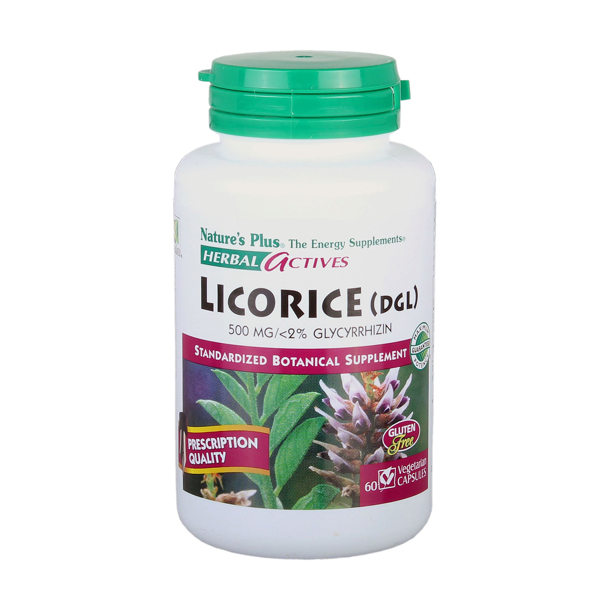 Лакриця NaturesPlus Herbal Actives Licorice (DGL) 500 мг, 60 капсул